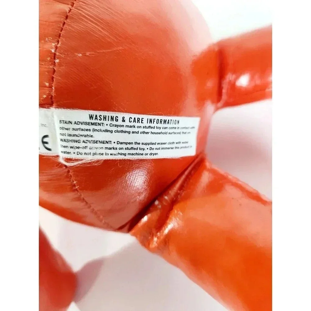 Crayola Binney & Smith Doodle Scribble Bear Plush Pleather Orange & Yell…
